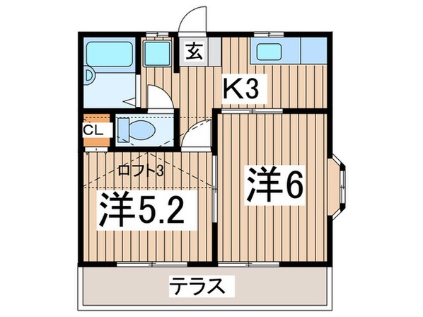 レオパレス久里浜第６の物件間取画像